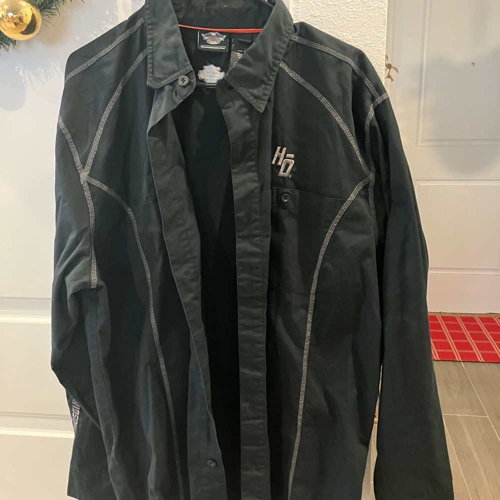 Harley-Davidson Black Casual Button Down Shirt